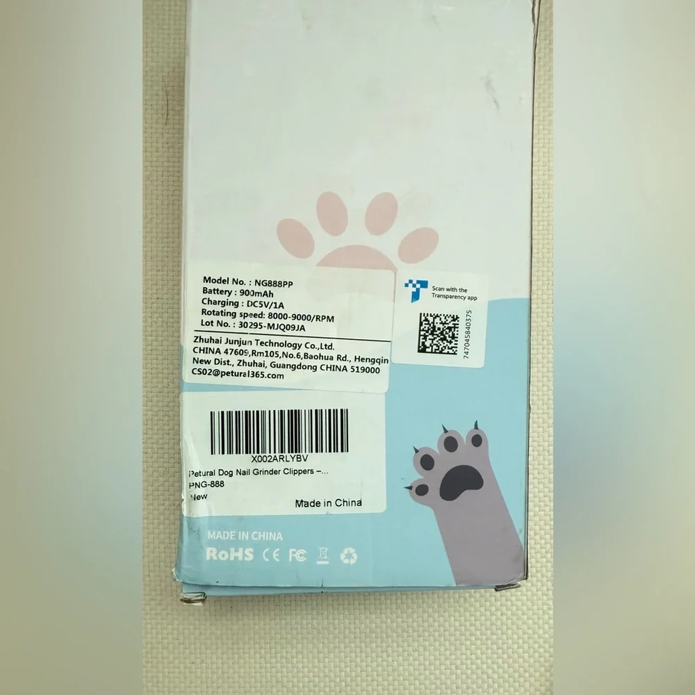 White Pet Nail Grinder